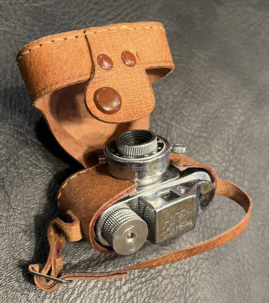 Vintage mini spy camera and case
