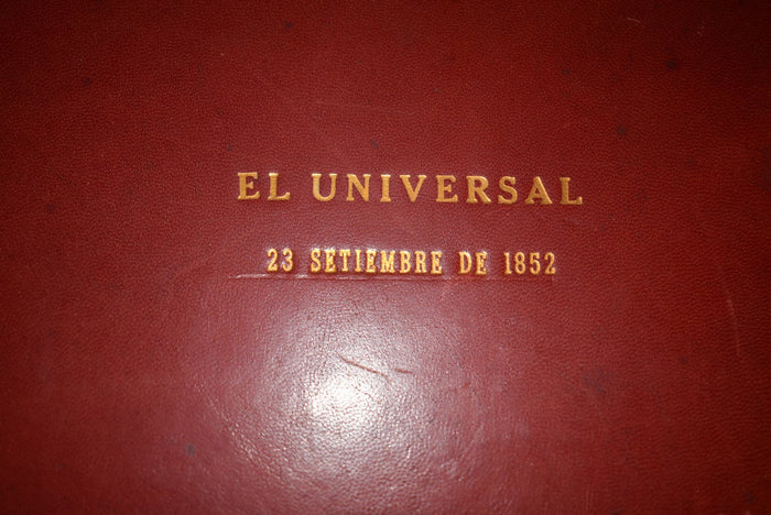 El Universal : 23 Setiembre de 1852