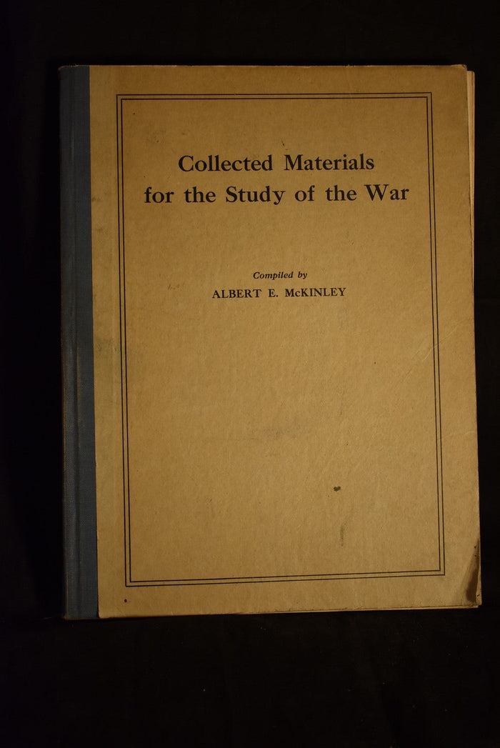 Collected Materials for the Study of the War