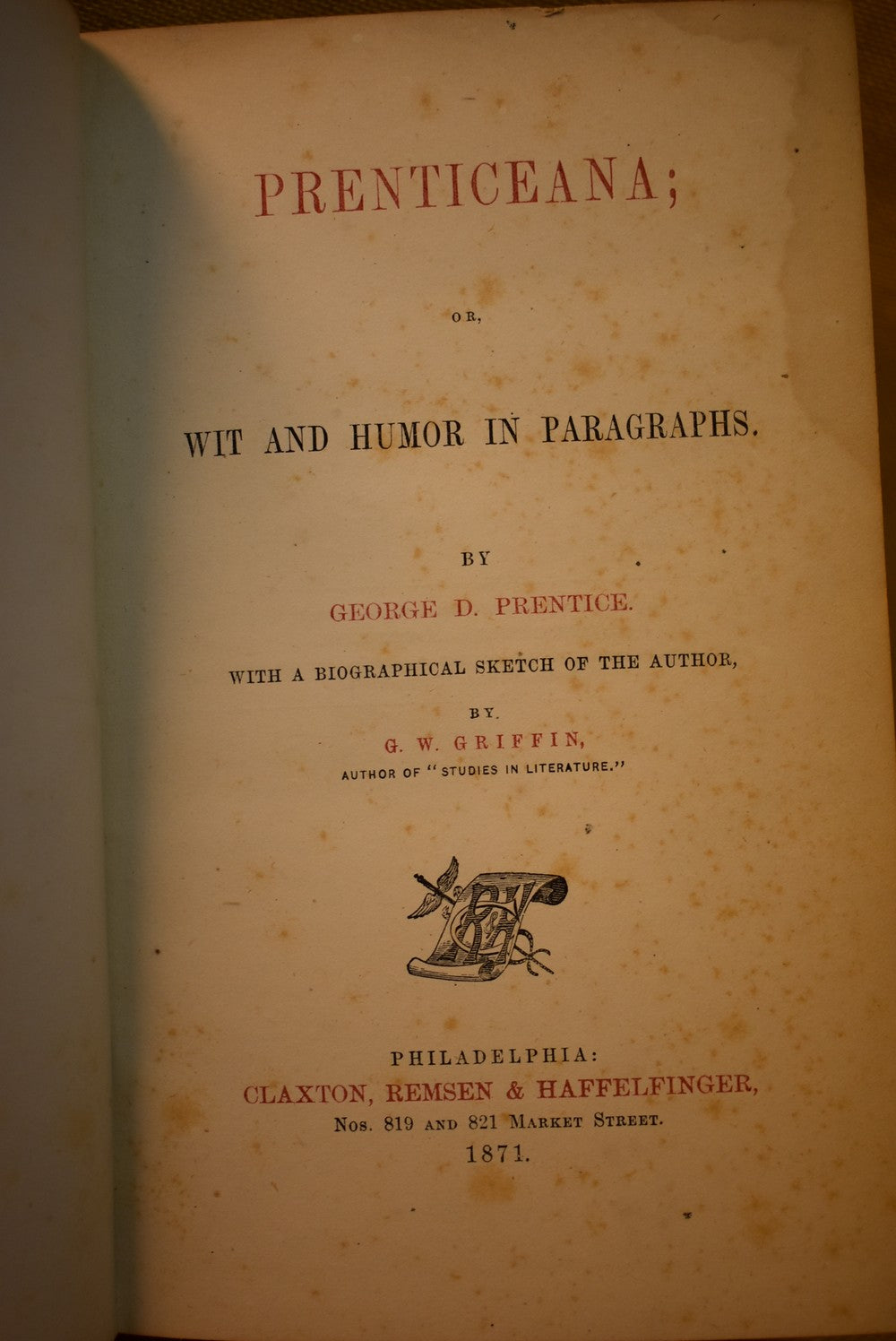 Prenticeana: or Wit and Humor in Paragraphs