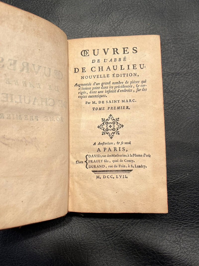 Oeuvres de L'Abbe de Chaulieu