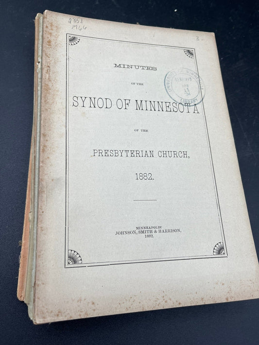 Minutes of the Synod of Minnesota of the Presbyterian Church