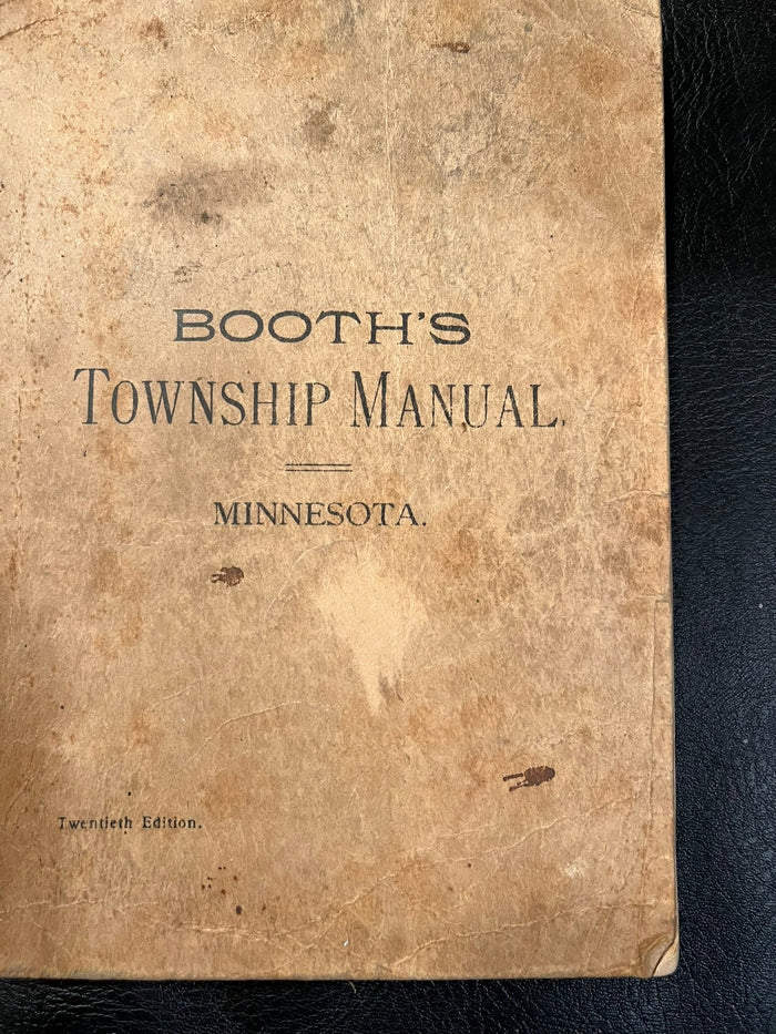 Booths Township Manual - Minnesota