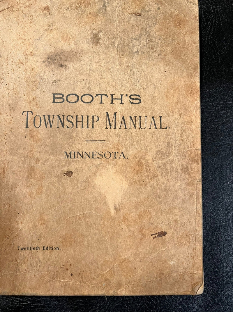 Booths Township Manual - Minnesota
