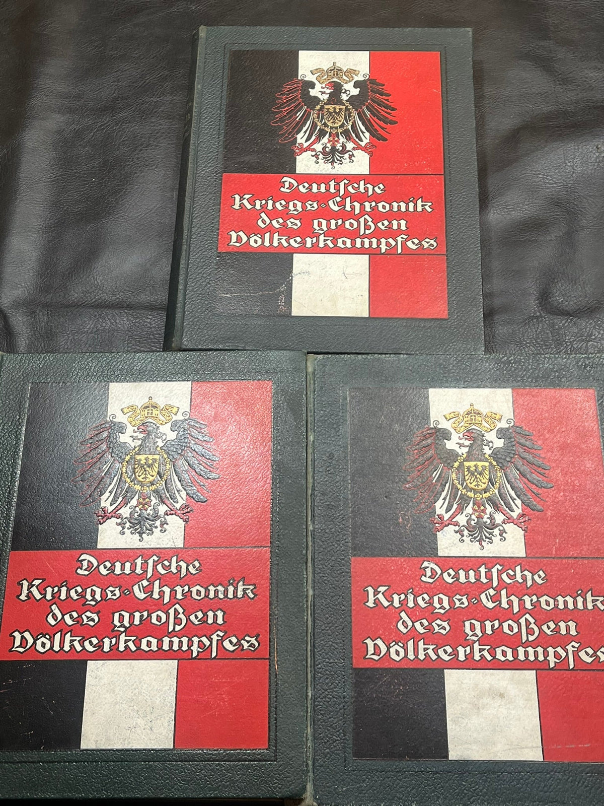 German War Chronicle of the Great Peoples Struggle  -  Deutsche Kriegs Chronik de Grossen Völkerkampfes  3 Volumes