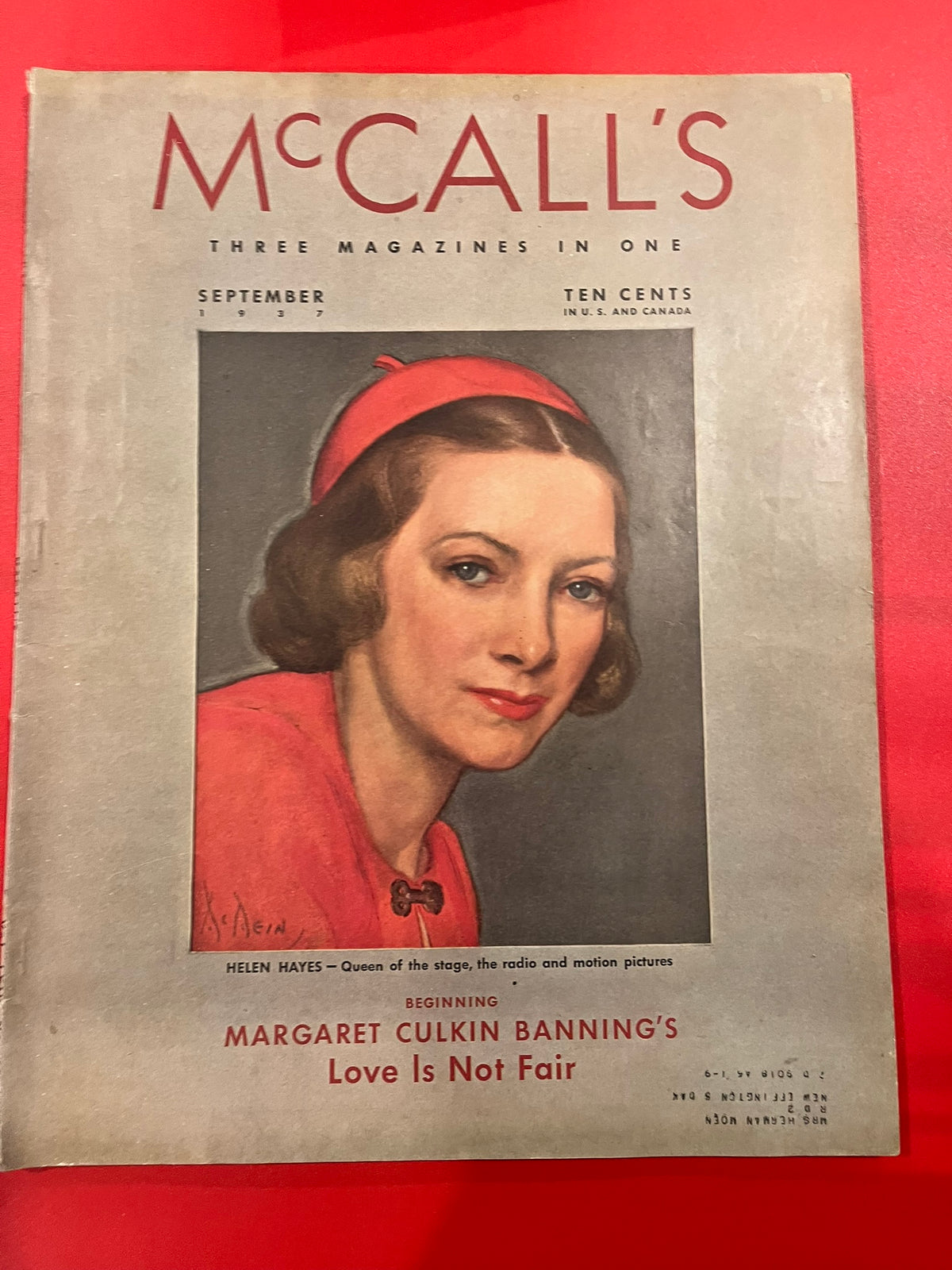 McCall's Magazine   September 1937