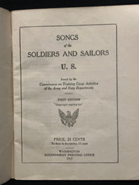 Songs of the Soldier and Sailors  U.S.    :   WW1