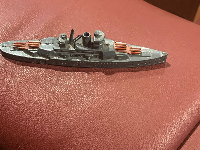 WWII U.S.N. Battleship. 6" metal model