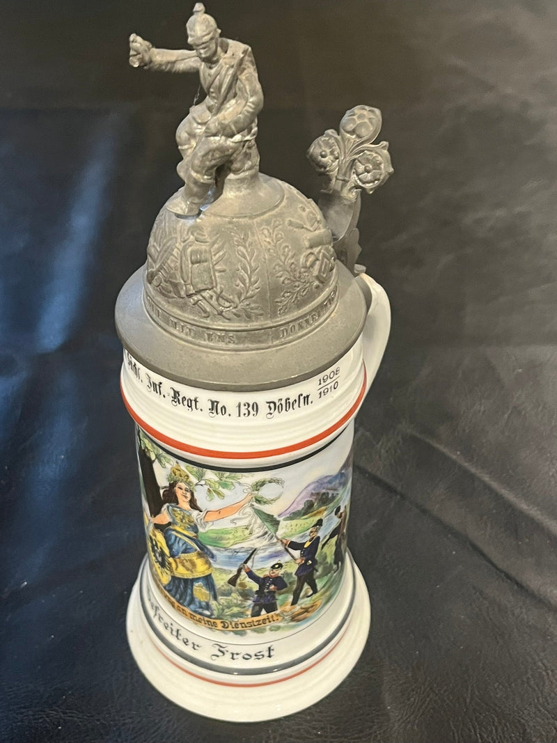 German Infantry Military Beer Stein - 139th
