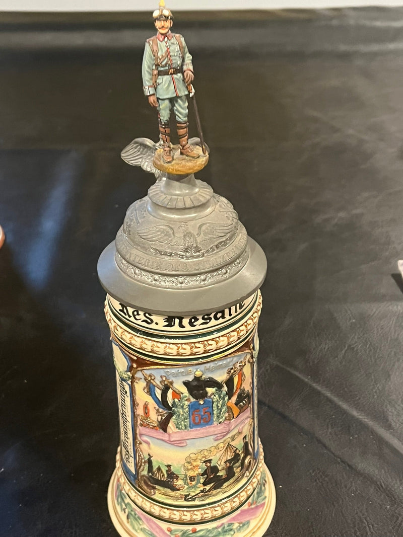 German Infantry Military Beer Stein - 65th