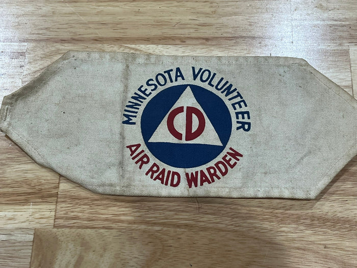 Civil Defense Air Raid Warden Arm Badge