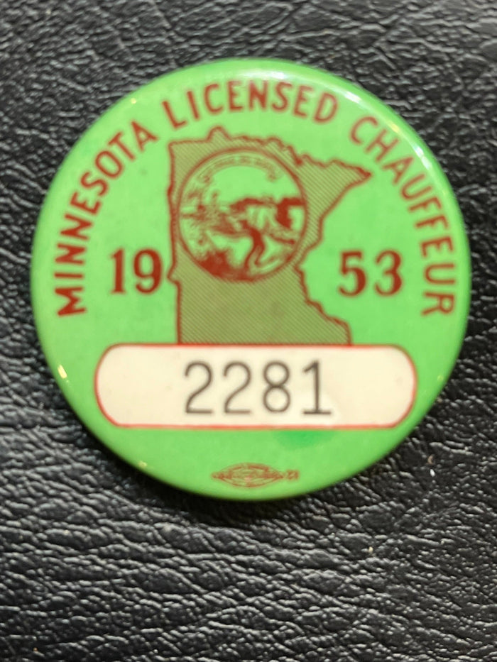 1953 Minnesota Chauffeur Licensed pin