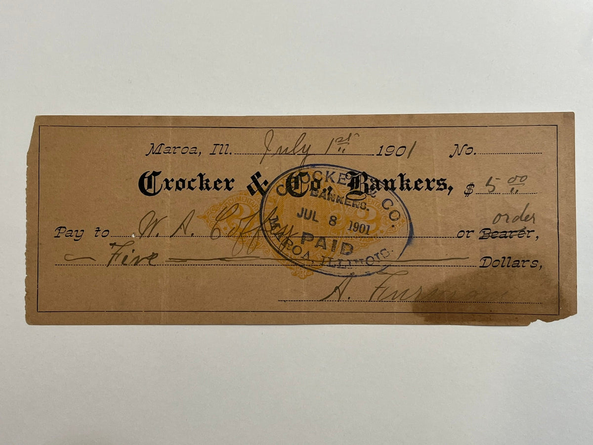 Crocker & Co. Bankers Check