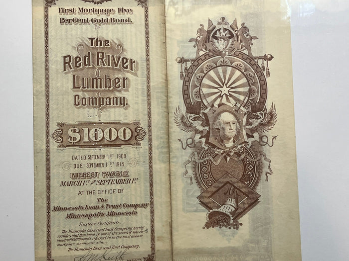 Red River Lumber Company First Mortgage 5% Gold Bond