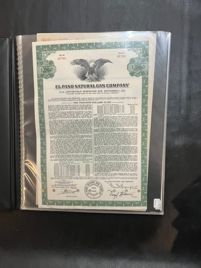 El Paso Natural Gas Company Convertible Debenture.