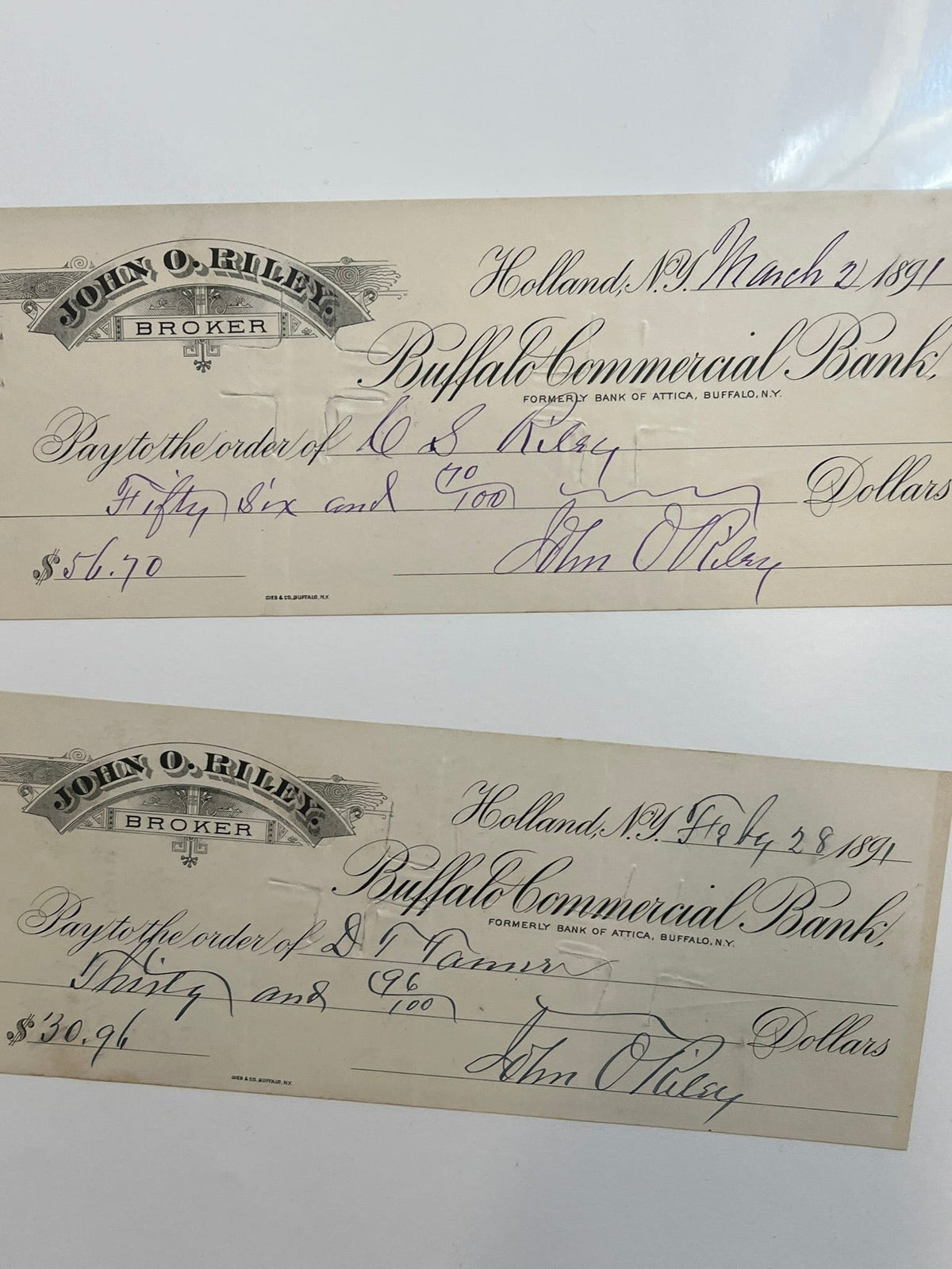Buffalo Commercial Bank - New York Checks