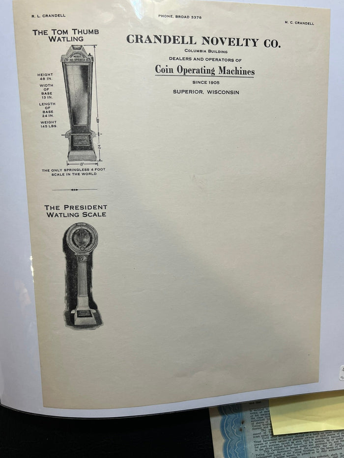 Crandell Novelty Co. Letterhead