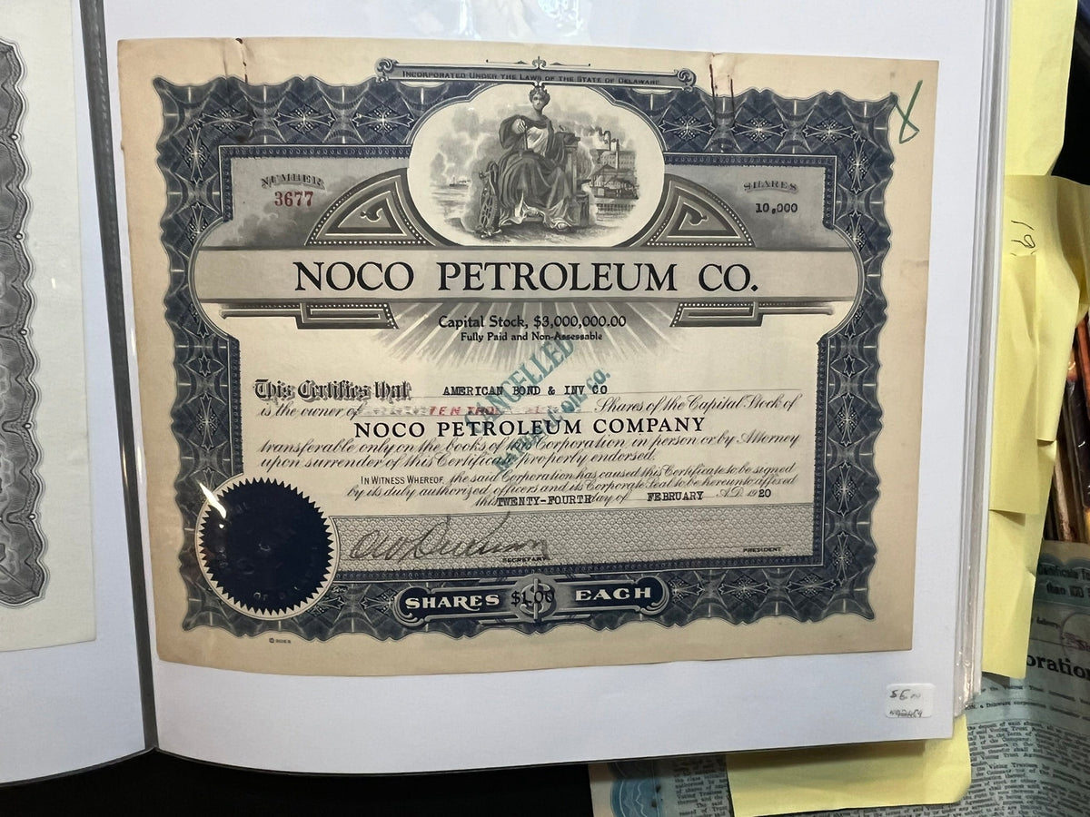 Noco Petroleum Co. Stock Certificate