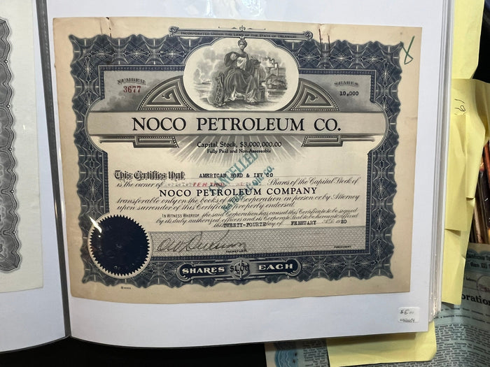 Noco Petroleum Co. Stock Certificate