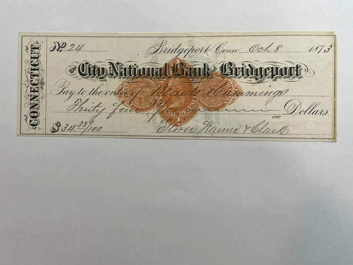 City National Bank -Bridgeport, Connecticut Check