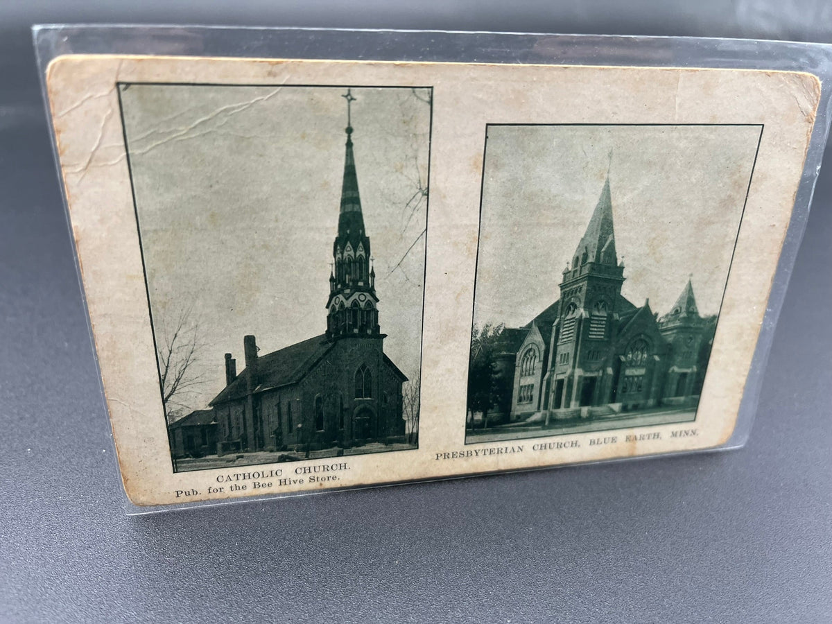Catholic Church and Presbyterian Church - Blue Earth