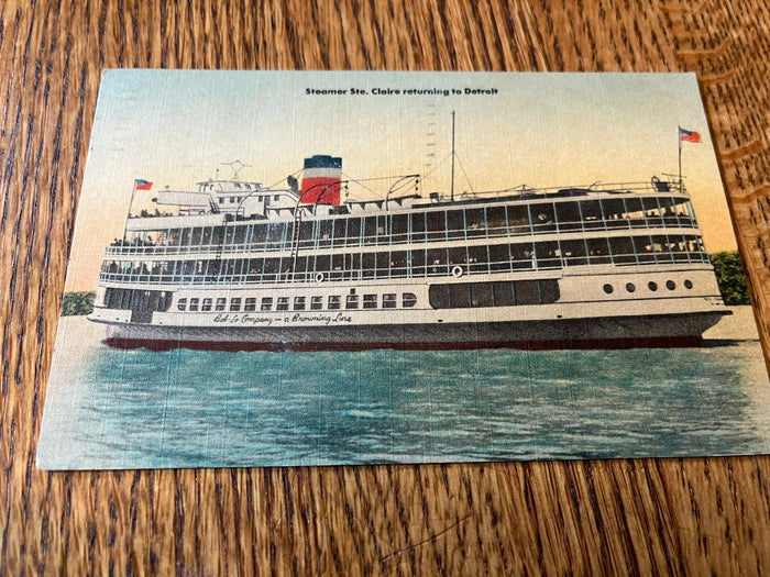 Steamer Ste. Claire returning to Detroit