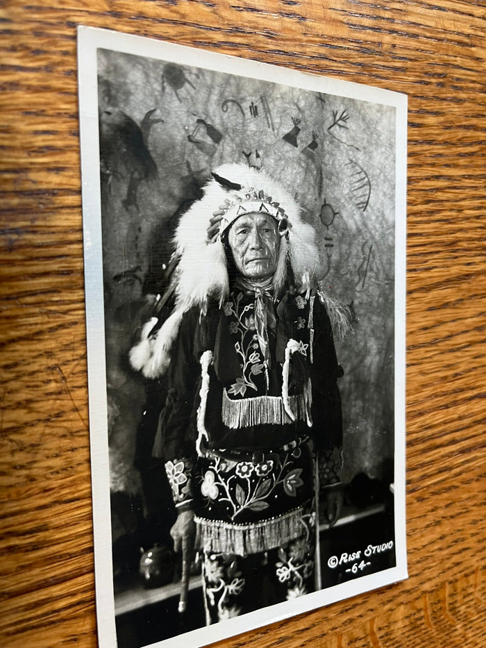 Indian Chief. Standing.