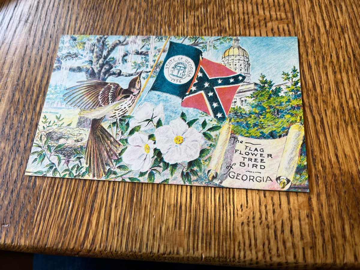 Flag Flower Tree Bird - Georgia