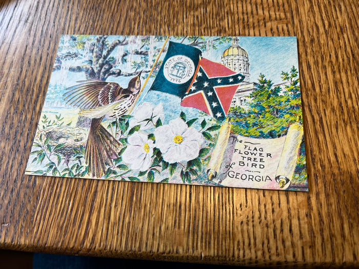Flag Flower Tree Bird - Georgia