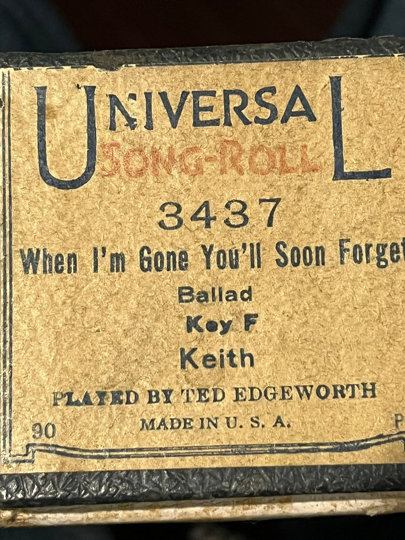 When I'm one You'll Soon Forget  (Ballad)