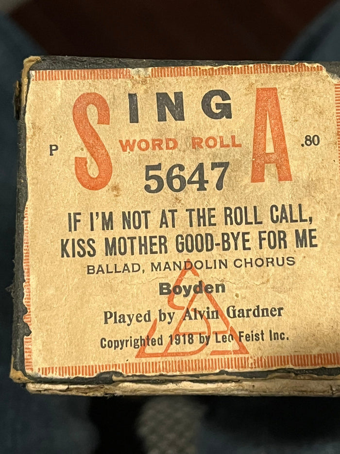 If I'm Not At The Roll Call, Kiss Mother Good-Bye For Me  (Ballad,Mandolin Chorus)