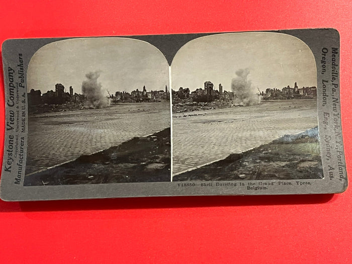 Shelling in Ypres, Belgium WWI