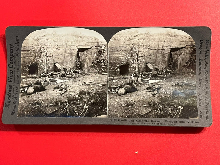 German Positions - Battle of Menin Road . WWI