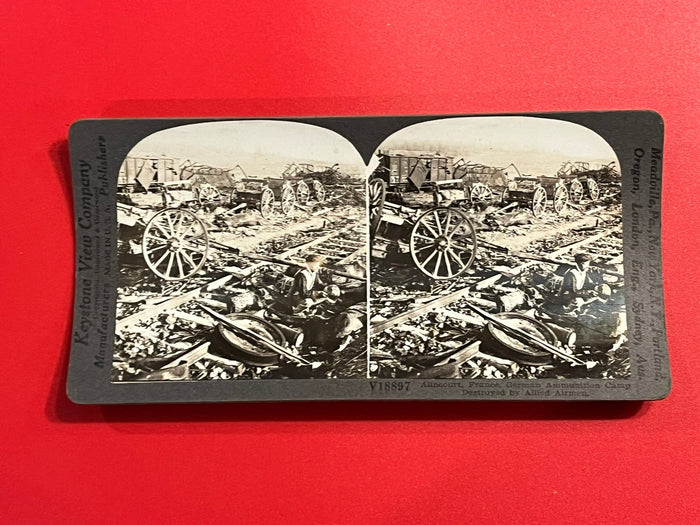 Destroyed German Ammunition Camp - Alincourt. WWI