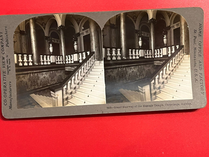 Grand Stairway - Masonic Temple - Christiana, Norway