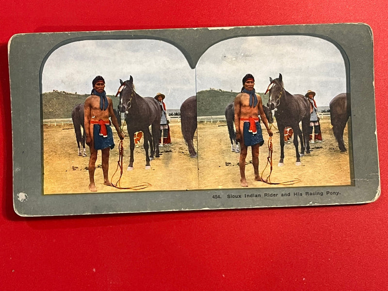 Sioux Indian Rider and his racing Pony 1899