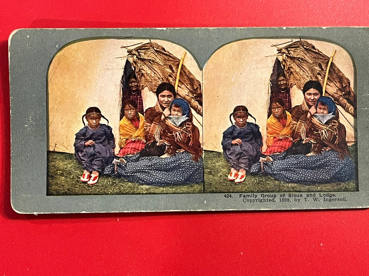 Family Group of Sioux and Lodge 1899