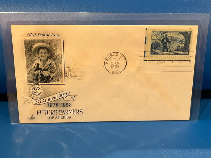 Future Farmers 25th Anniversary FDC. Art Craft Cachet. 1953