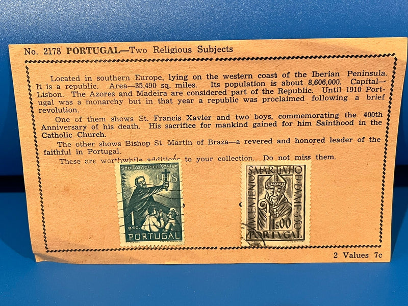 Portugal - St. Francis Xavier , Bishop St. Martin of Braza