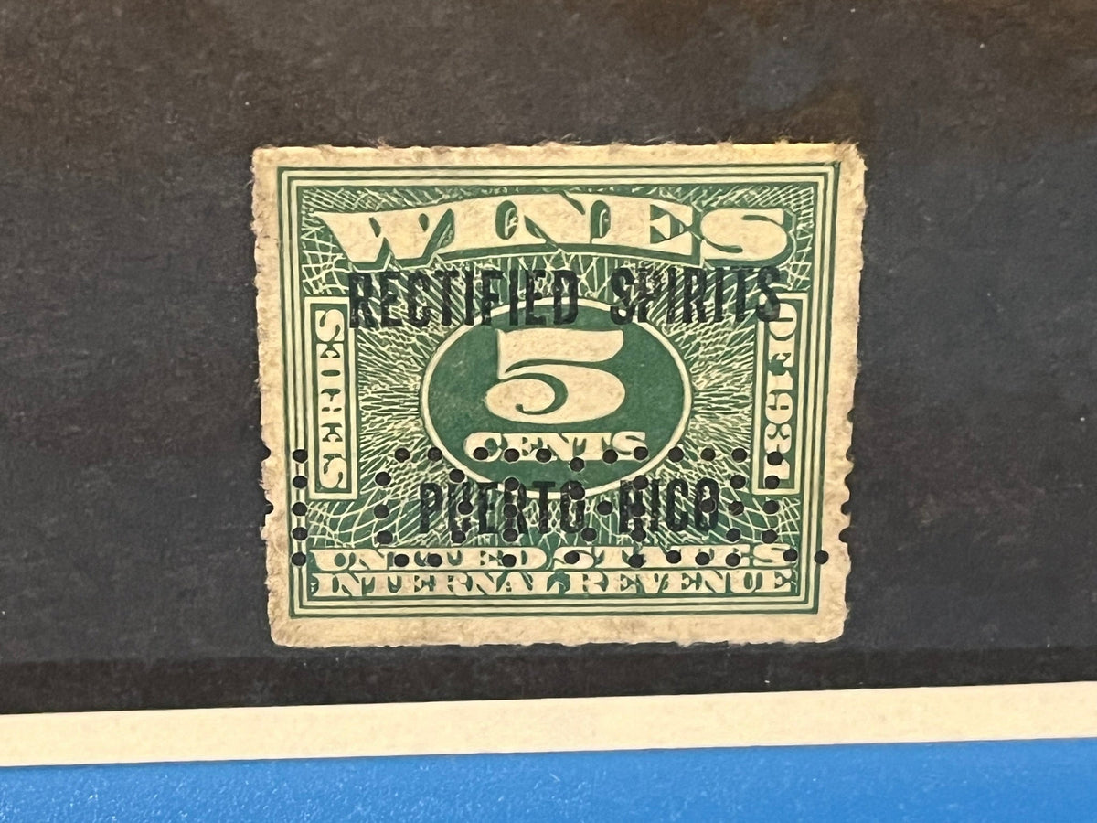 Puerto Rico Rectified Spirits Internal Revenue Stamp