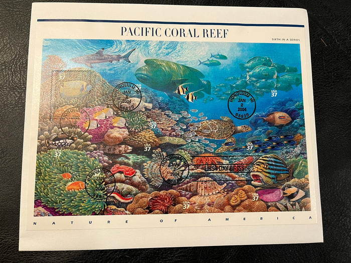 Pacific Coral Reef FDC. Full page cachet.