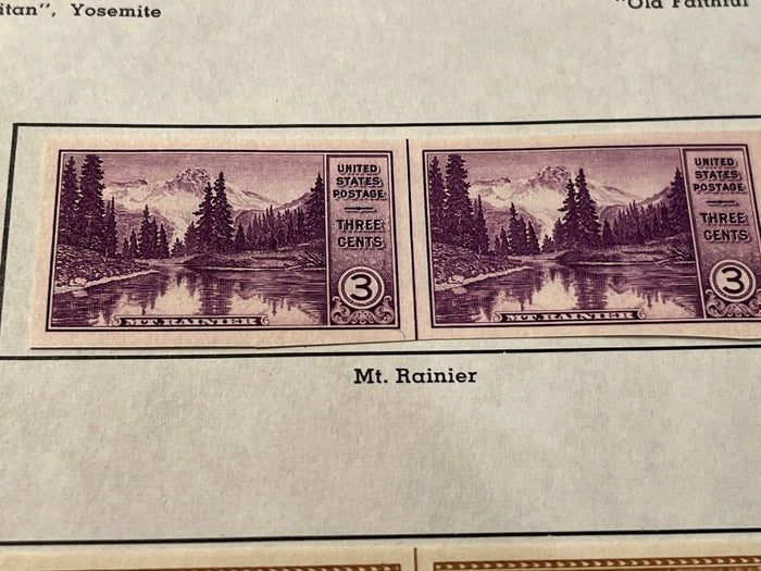 Mt. Ranier - Naitonal Park Series. Imp. pair. #758. 1935