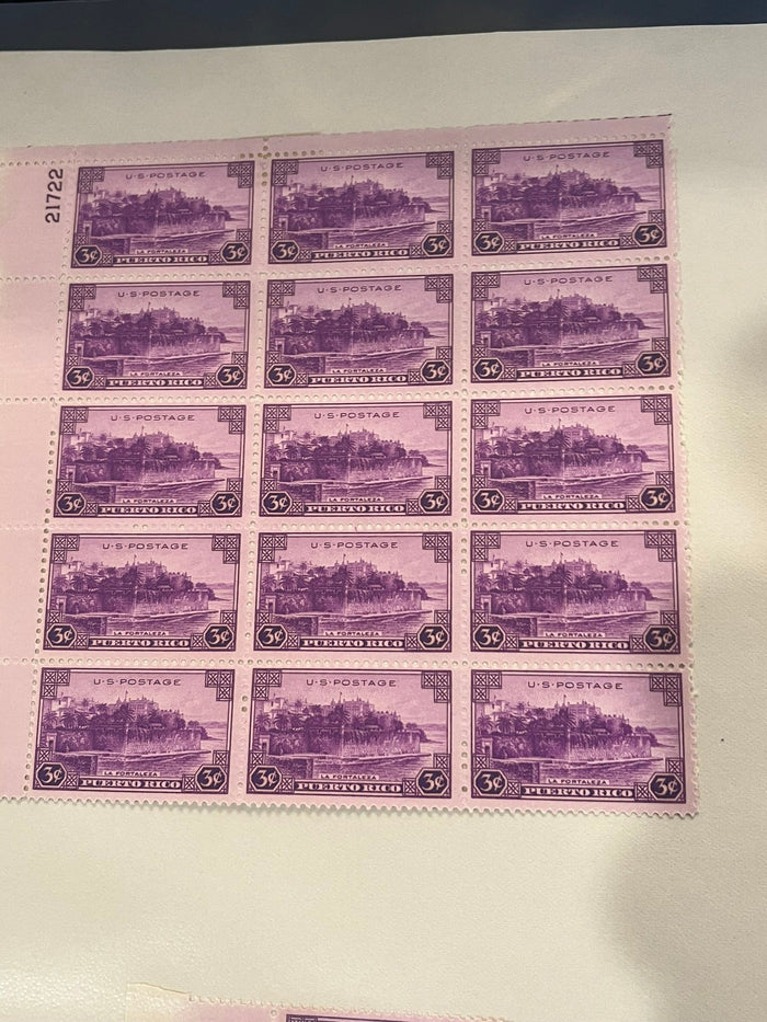 3c Puerto Rico sheet of15