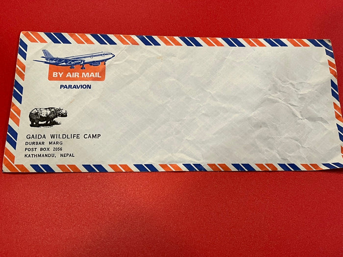 Gaida Wildlife Camp = Kathmandu, Nepal. Unused envelope.