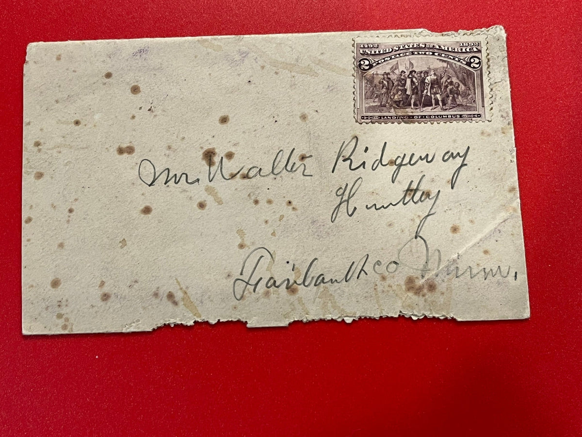 2c Columbian Exposiiton cancelled letter
