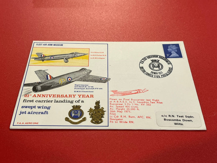 First Carrier landing of a swept wing jet - Royal Air Force Buccaneer