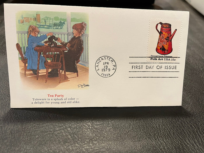 Folk Art - Pennsylvania Toleware - Tea Party