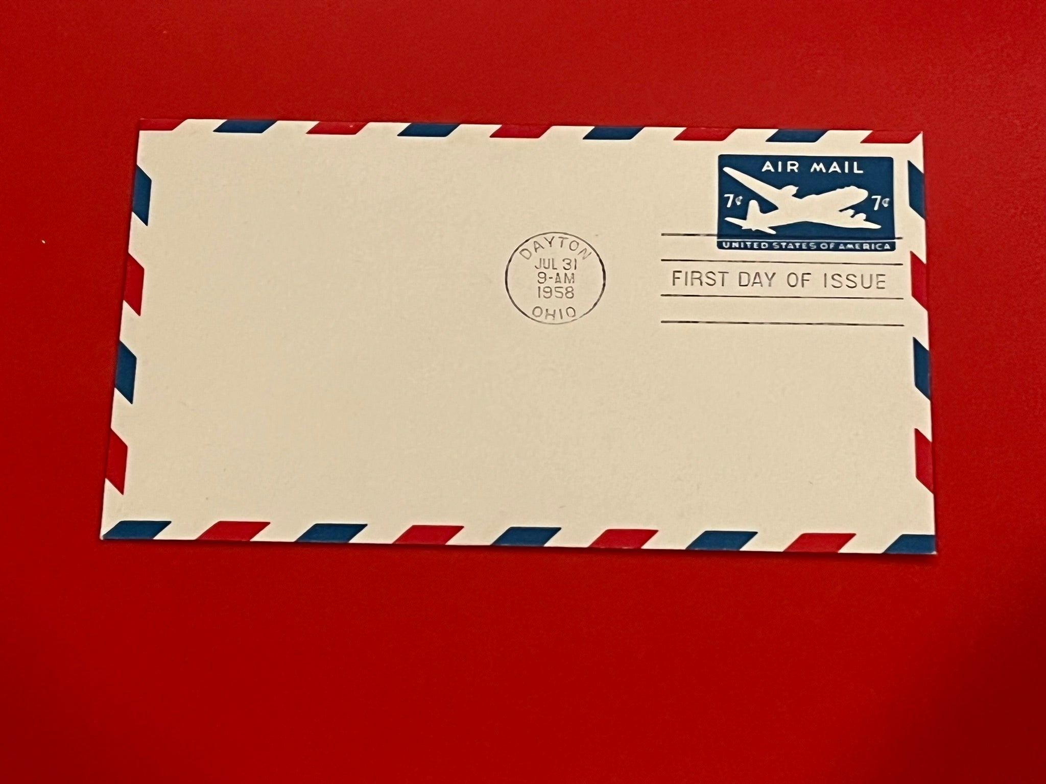 7c Air Mail Envelope. First Day of Issue. – History Bound