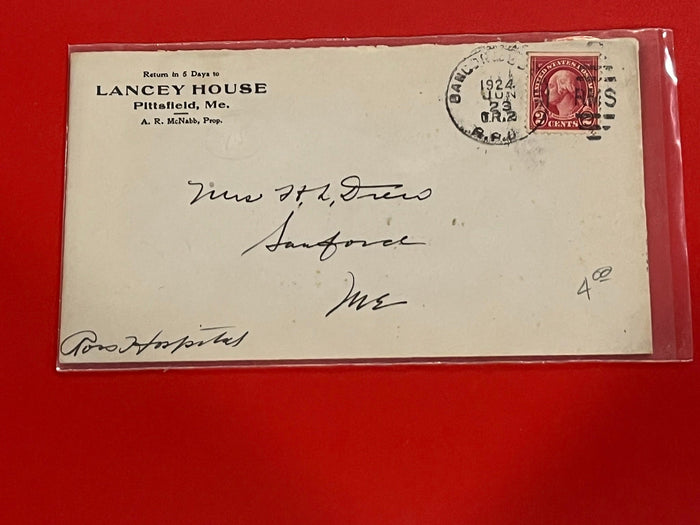 Lancey House - Pittsfield, Me.. RPO Cancel