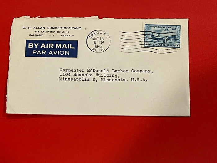 G.H. Allan Lumber Co. - Air Mail WWII